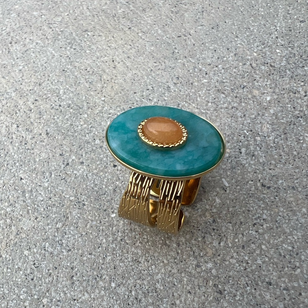 Adjustable teal ring - Picture 2 of 4